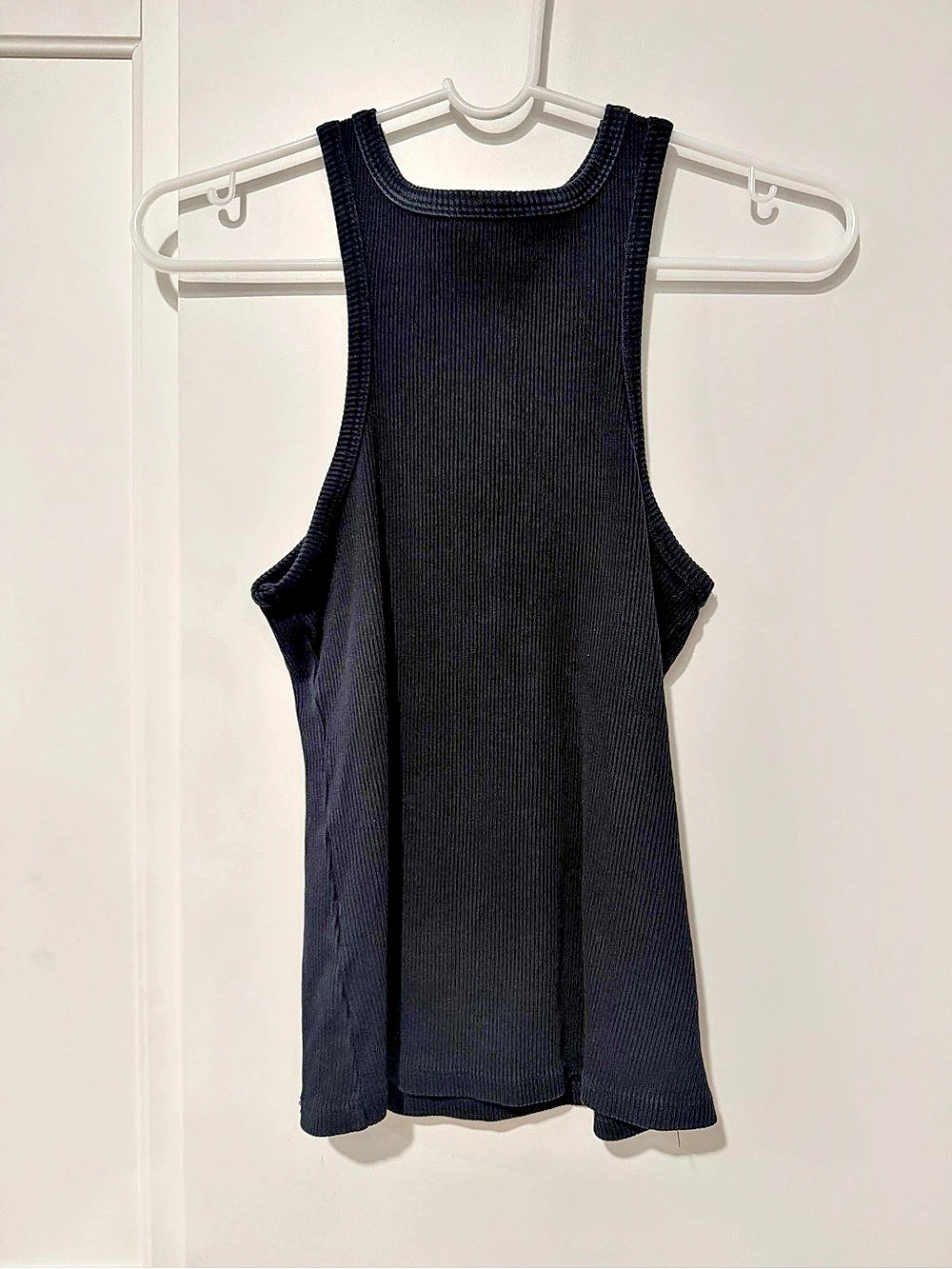AGOLDE Andre Racer Tank Black Ribbed Tank XS